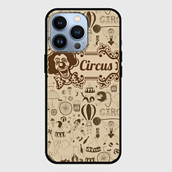 Чехол для iPhone 13 Pro Цирк винтажный, цвет: 3D-черный