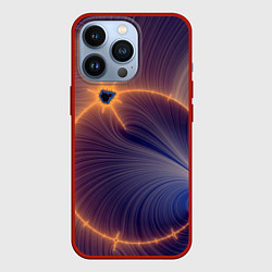 Чехол для iPhone 13 Pro Black Hole Tribute design, цвет: 3D-красный