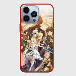 Чехол для iPhone 13 Pro GENSHIN IMPACT GODS HEROES, цвет: 3D-красный