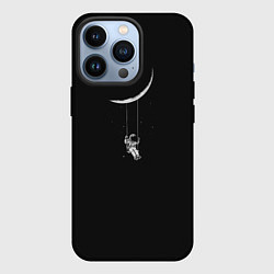 Чехол для iPhone 13 Pro Лунные качели dark grey theme, цвет: 3D-черный