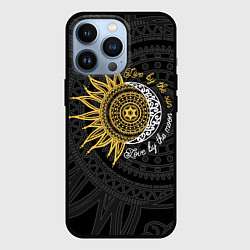 Чехол для iPhone 13 Pro Live by the sun Love by the moon, цвет: 3D-черный