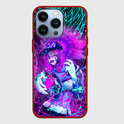 Чехол для iPhone 13 Pro KDA NEON DRAGON LEAGUE OF LEGENDS, НЕОНОВЫЕ БРЫЗГИ, цвет: 3D-красный