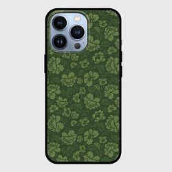 Чехол для iPhone 13 Pro Хохлома камуфляж, цвет: 3D-черный