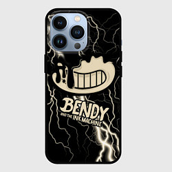 Чехол для iPhone 13 Pro Bendy and the Ink Machine МОЛНИЯ, цвет: 3D-черный