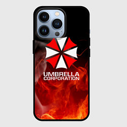 Чехол для iPhone 13 Pro Umbrella Corporation пламя, цвет: 3D-черный