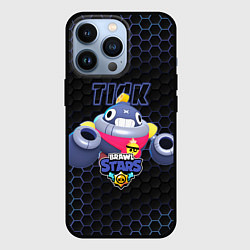 Чехол для iPhone 13 Pro Тик BRAWL STARS соты, цвет: 3D-черный