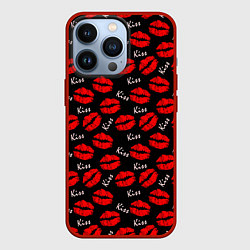 Чехол для iPhone 13 Pro Kiss поцелуи, цвет: 3D-красный
