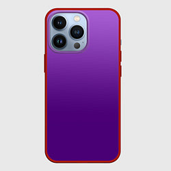 Чехол для iPhone 13 Pro Красивый фиолетовый градиент, цвет: 3D-красный
