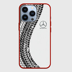 Чехол для iPhone 13 Pro Mercedes-Benz дрифт, цвет: 3D-красный