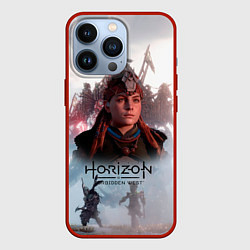 Чехол для iPhone 13 Pro Элой Horizon Forbidden West game, цвет: 3D-красный