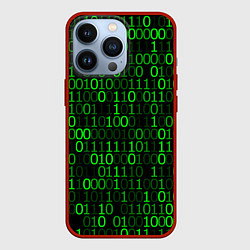 Чехол для iPhone 13 Pro Бинарный Код Binary Code, цвет: 3D-красный