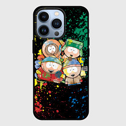 Чехол для iPhone 13 Pro Мультфильм Южный парк персонажи South Park, цвет: 3D-черный