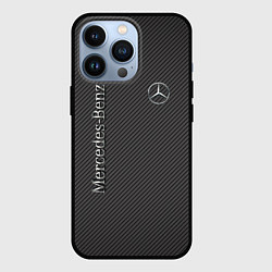 Чехол для iPhone 13 Pro Mercedes карбоновые полосы, цвет: 3D-черный