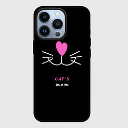 Чехол для iPhone 13 Pro Cats mom, цвет: 3D-черный
