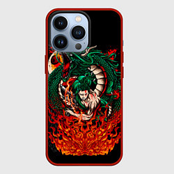 Чехол для iPhone 13 Pro Зоро Ророноа Самурай One piece Ван пис, цвет: 3D-красный