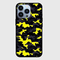 Чехол для iPhone 13 Pro Black Camo, цвет: 3D-черный