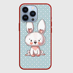 Чехол для iPhone 13 Pro Маленький зайчик, цвет: 3D-красный