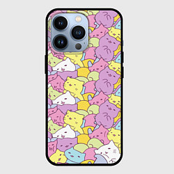 Чехол для iPhone 13 Pro Cute pattern of seals, цвет: 3D-черный