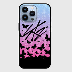 Чехол для iPhone 13 Pro Stray Kids Бабочки, цвет: 3D-черный