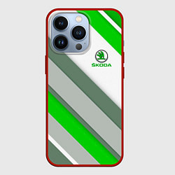 Чехол для iPhone 13 Pro Skoda: Sport, цвет: 3D-красный