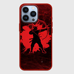 Чехол для iPhone 13 Pro Лучник Самурай Кровавый Bloody Samurai, цвет: 3D-красный