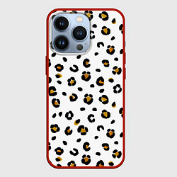 Чехол для iPhone 13 Pro Пятна леопарда leopard spots, цвет: 3D-красный