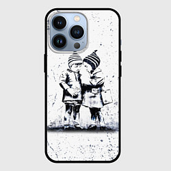 Чехол для iPhone 13 Pro BANKSY БЭНКСИ дети, цвет: 3D-черный