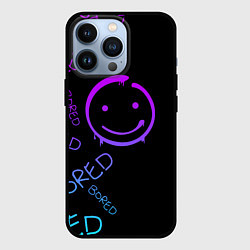 Чехол для iPhone 13 Pro Neon Bored Half pattern, цвет: 3D-черный