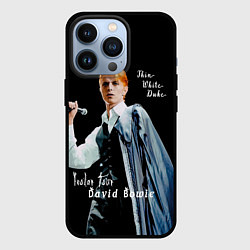 Чехол для iPhone 13 Pro Thin White Duke David Bowie Isolar Tour, цвет: 3D-черный