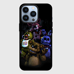 Чехол для iPhone 13 Pro Five Nights at Freddys - FNAF персонажи игры, цвет: 3D-черный