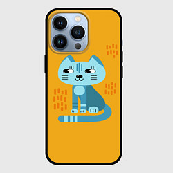 Чехол для iPhone 13 Pro Очаровательный котик в плоском стиле в ярких цвета, цвет: 3D-черный