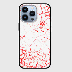 Чехол для iPhone 13 Pro HIM Трещины, цвет: 3D-черный