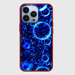 Чехол для iPhone 13 Pro Пузыри воздуха в воде Pattern, цвет: 3D-красный