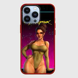 Чехол для iPhone 13 Pro Sexy сyberpunk Panam 18, цвет: 3D-красный