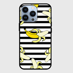 Чехол для iPhone 13 Pro Banana pattern Summer, цвет: 3D-черный