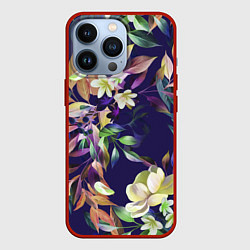 Чехол для iPhone 13 Pro Цветы Красочный Букет, цвет: 3D-красный