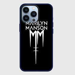 Чехол для iPhone 13 Pro Marilyn manson rock n roll, цвет: 3D-тёмно-синий