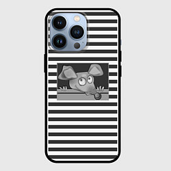 Чехол для iPhone 13 Pro Веселая крыса, цвет: 3D-черный