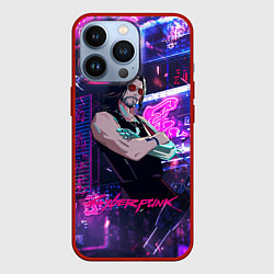 Чехол для iPhone 13 Pro Johnny cyberpunk2077, цвет: 3D-красный