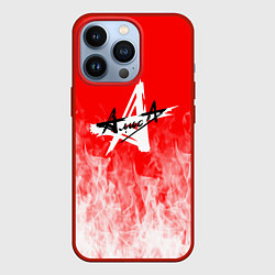 Чехол для iPhone 13 Pro Алиса пламя, цвет: 3D-красный