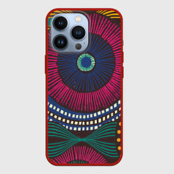 Чехол для iPhone 13 Pro Африка Орнамент, цвет: 3D-красный