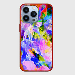 Чехол для iPhone 13 Pro Красочный цветочный узор Весна - Лето 2023 Colorfu, цвет: 3D-красный