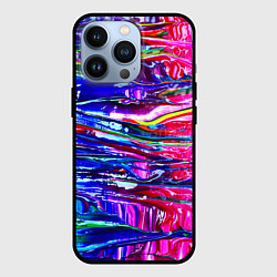 Чехол для iPhone 13 Pro Абстракция масляными красками, цвет: 3D-черный