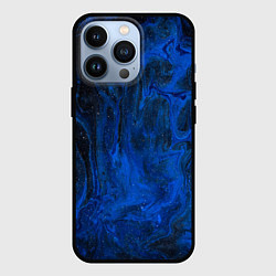 Чехол для iPhone 13 Pro Синий абстрактный дым, цвет: 3D-черный