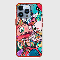 Чехол для iPhone 13 Pro Веселые однокласники, цвет: 3D-красный