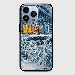 Чехол для iPhone 13 Pro IN COLD horizontal logo with ice, цвет: 3D-черный