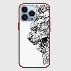 Чехол для iPhone 13 Pro LION pride, цвет: 3D-красный