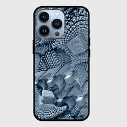Чехол для iPhone 13 Pro GEOMETRIC FRACTAL CUBES, цвет: 3D-черный