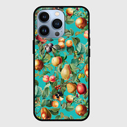 Чехол для iPhone 13 Pro Ассорти Фруктов, цвет: 3D-черный