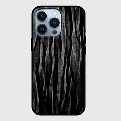 Чехол для iPhone 13 Pro Полосы чорные серые роизвольные random black strip, цвет: 3D-черный